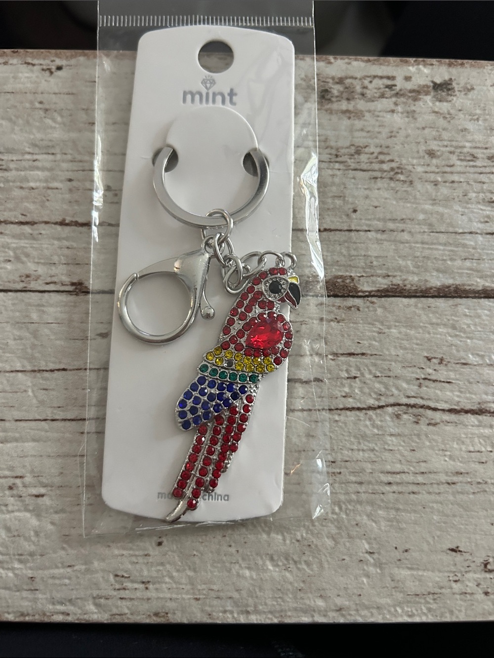 🔥$2 Rhinestone Parrot Keychain - Multicolor